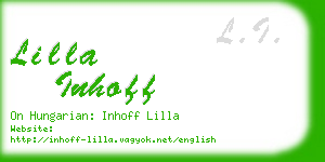 lilla inhoff business card